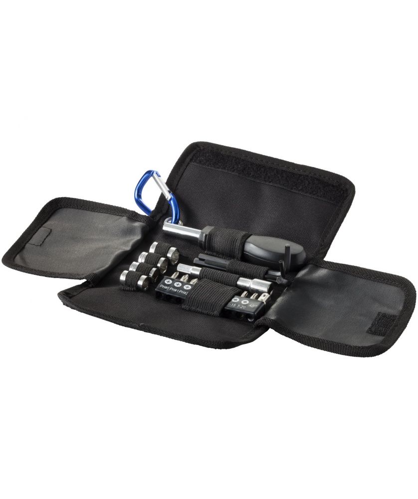 Trousse à outils 19 pièces pliable personnalisée Flint Outils publicitaire