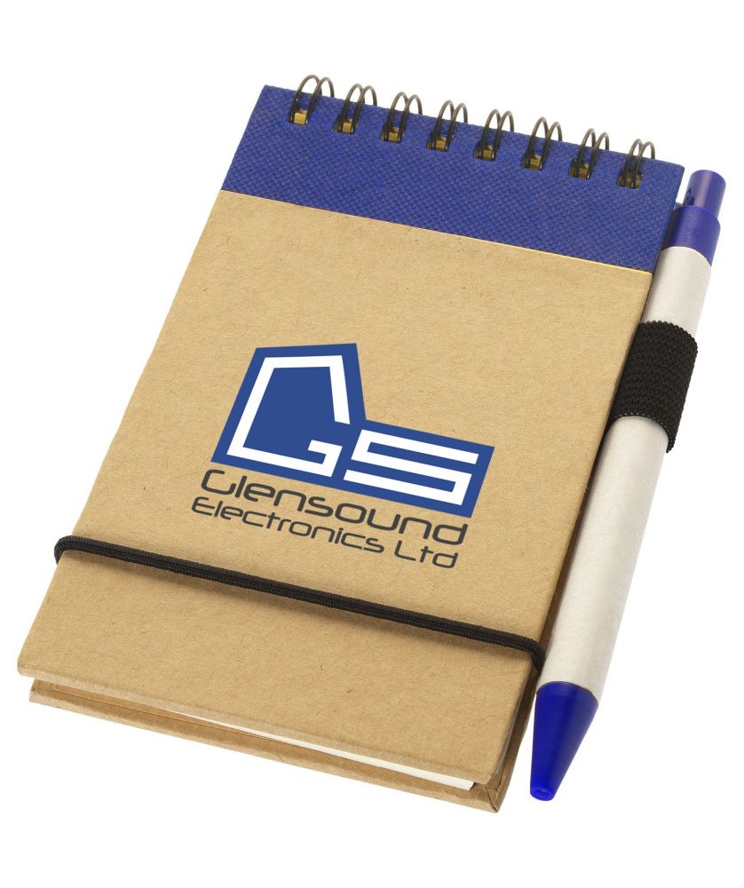 Bloc-notes A7 recyclé avec stylo personnalisé Zuse Blocs-Notes publicitaire