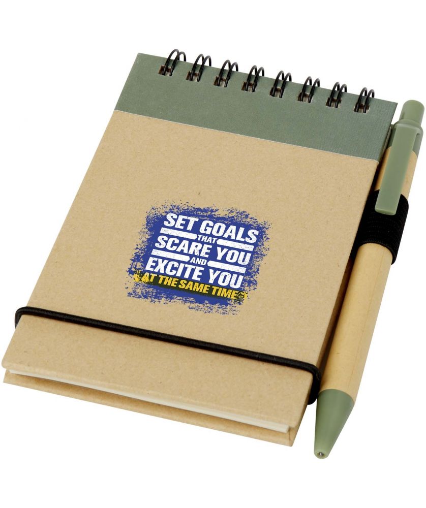 Bloc-notes A7 recyclé avec stylo personnalisé Zuse Blocs-Notes publicitaire