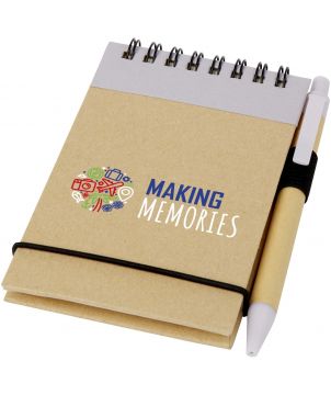Bloc-notes A7 recyclé avec stylo personnalisé Zuse Blocs-Notes publicitaire