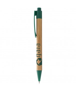 Stylo bille en bambou personnalisé Borneo (encre noire) Stylos publicitaire