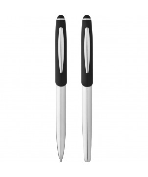 Coffret stylo bille stylet et roller personnalisé Geneva (encre bleue) Stylos publicitaire