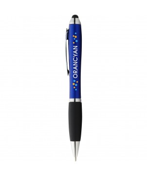 Stylos - Stylo stylet coloré avec grip noir Nash (encre bleue) | PRINTECOM