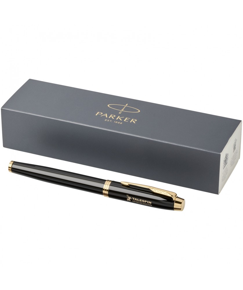 Stylo roller Parker IM personnalisé (encre noire) Stylos publicitaire