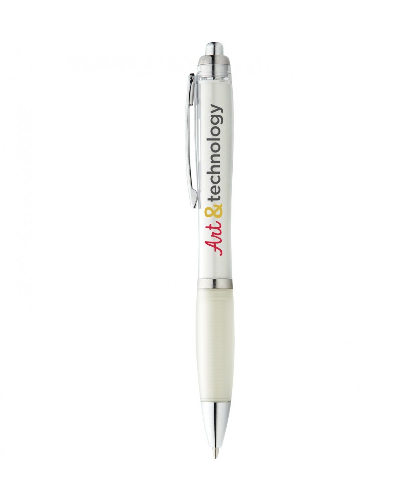 Stylo bille Nash corps et grip colorés (encre bleue) Stylos publicitaire