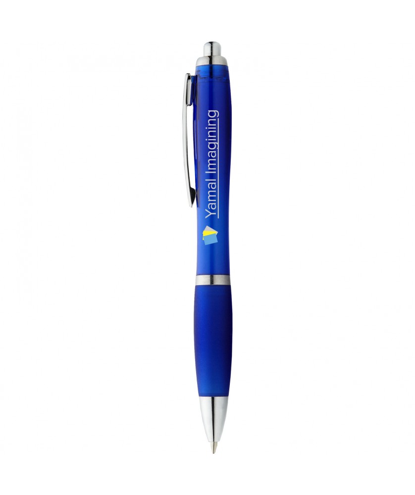 Stylo bille Nash corps et grip colorés (encre bleue) Stylos publicitaire
