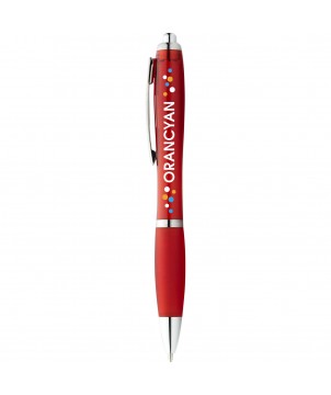 Stylo bille Nash corps et grip colorés (encre bleue) Stylos publicitaire