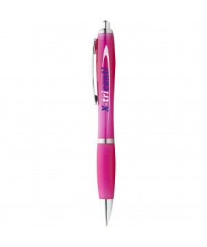 Stylo bille Nash corps et grip colorés (encre bleue) Stylos publicitaire