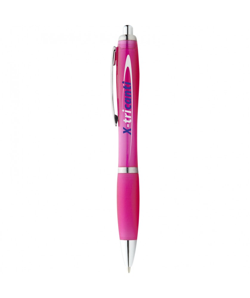 Stylo bille Nash corps et grip colorés (encre bleue) Stylos publicitaire