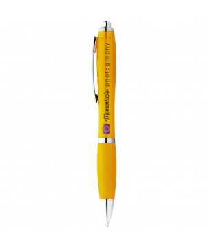 Stylo bille Nash corps et grip colorés (encre bleue) Stylos publicitaire