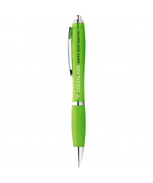 Stylo bille Nash corps et grip colorés (encre bleue) Stylos publicitaire