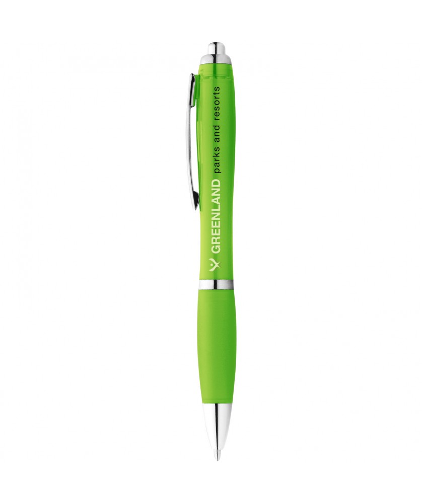Stylo bille Nash corps et grip colorés (encre bleue) Stylos publicitaire