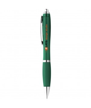 Stylo bille Nash corps et grip colorés (encre bleue) Stylos publicitaire