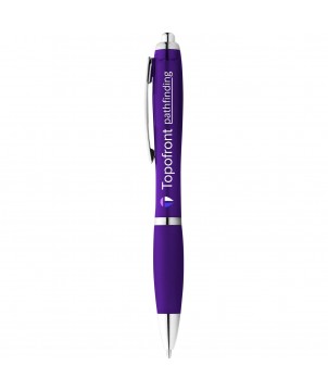 Stylo bille Nash corps et grip colorés (encre bleue) Stylos publicitaire