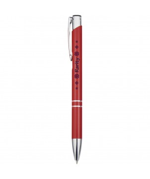 Stylos - Stylo bille rétractable en aluminium Moneta (encre bleue) | PRINTECOM