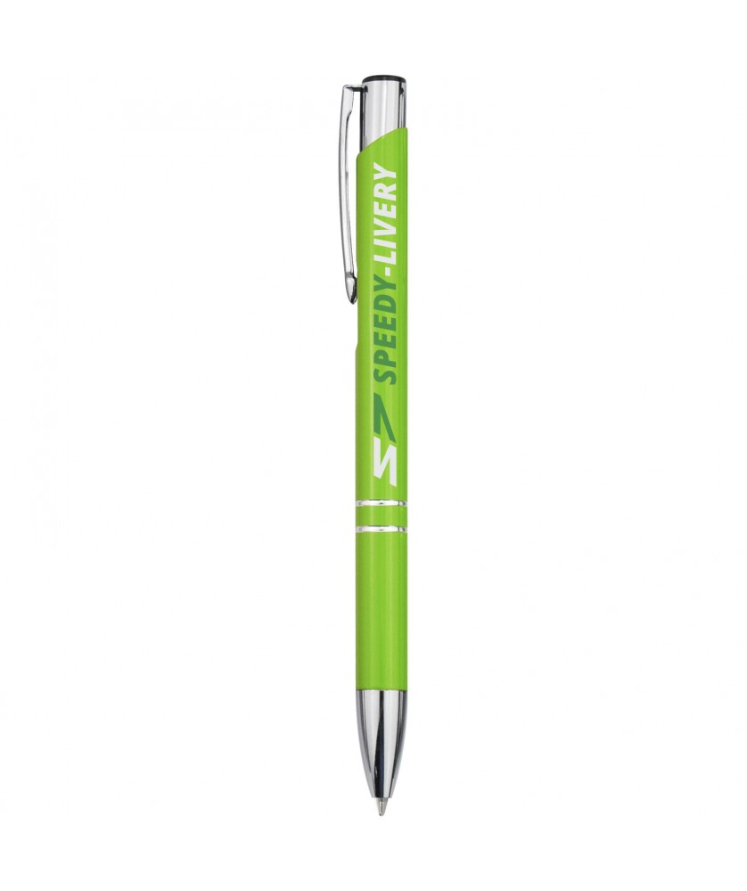 Stylo bille en aluminium personnalisé Moneta (encre bleue) Stylos publicitaire