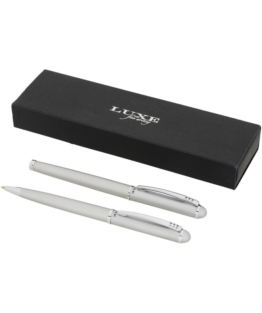 Parure stylo bille twist et roller personnalisée Andante (encre noire) Stylos publicitaire
