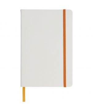 Carnet A5 blanc élastique de couleur personnalisé Spectrum Carnets publicitaire