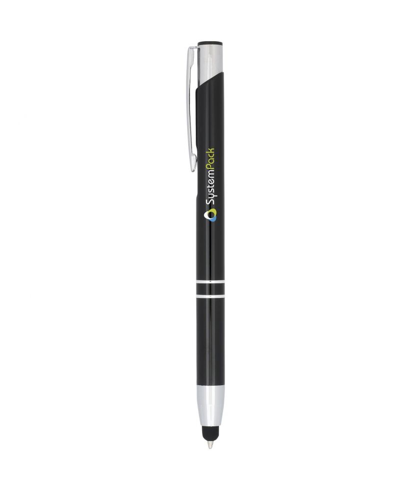 Stylo bille stylet en aluminium personnalisé Moneta (encre bleue) Stylos publicitaire
