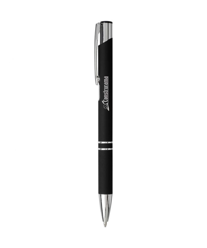 Stylo bille soft-touch personnalisé Moneta (encre noire)