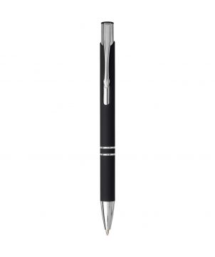 Stylo bille soft-touch personnalisé Moneta (encre noire)