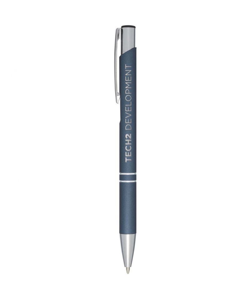 Stylo bille soft-touch personnalisé Moneta (encre noire)