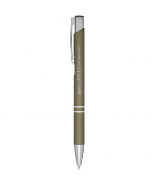 Stylo bille soft-touch personnalisé Moneta (encre noire) Stylos publicitaire