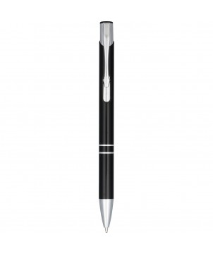 Stylo bille en aluminium anodisé personnalisé Moneta (encre noire) Stylos publicitaire