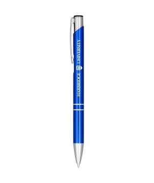 Stylo bille en aluminium anodisé personnalisé Moneta (encre noire) Stylos publicitaire
