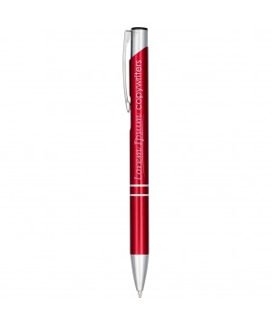 Stylo bille en aluminium anodisé personnalisé Moneta (encre noire) Stylos publicitaire
