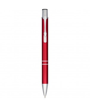 Stylo bille en aluminium anodisé personnalisé Moneta (encre noire) Stylos publicitaire