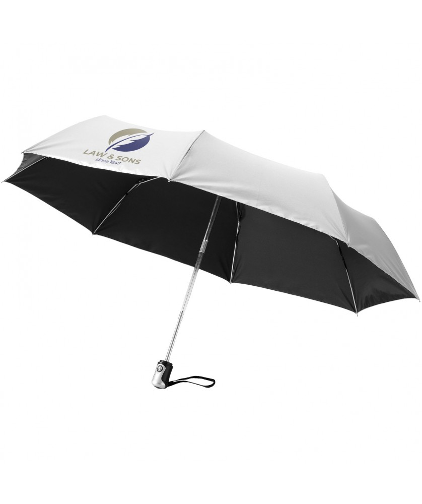 Parapluies - Parapluie 21.5" 3 sections ouverture fermeture automatique Alex | PRINTECOM