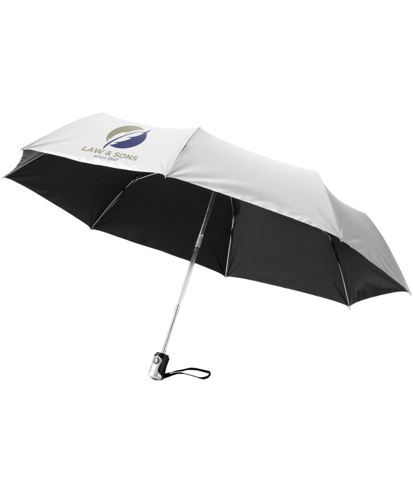 Parapluie pliable personnalisé automatique Alex 21,5 pouces Parapluies publicitaire