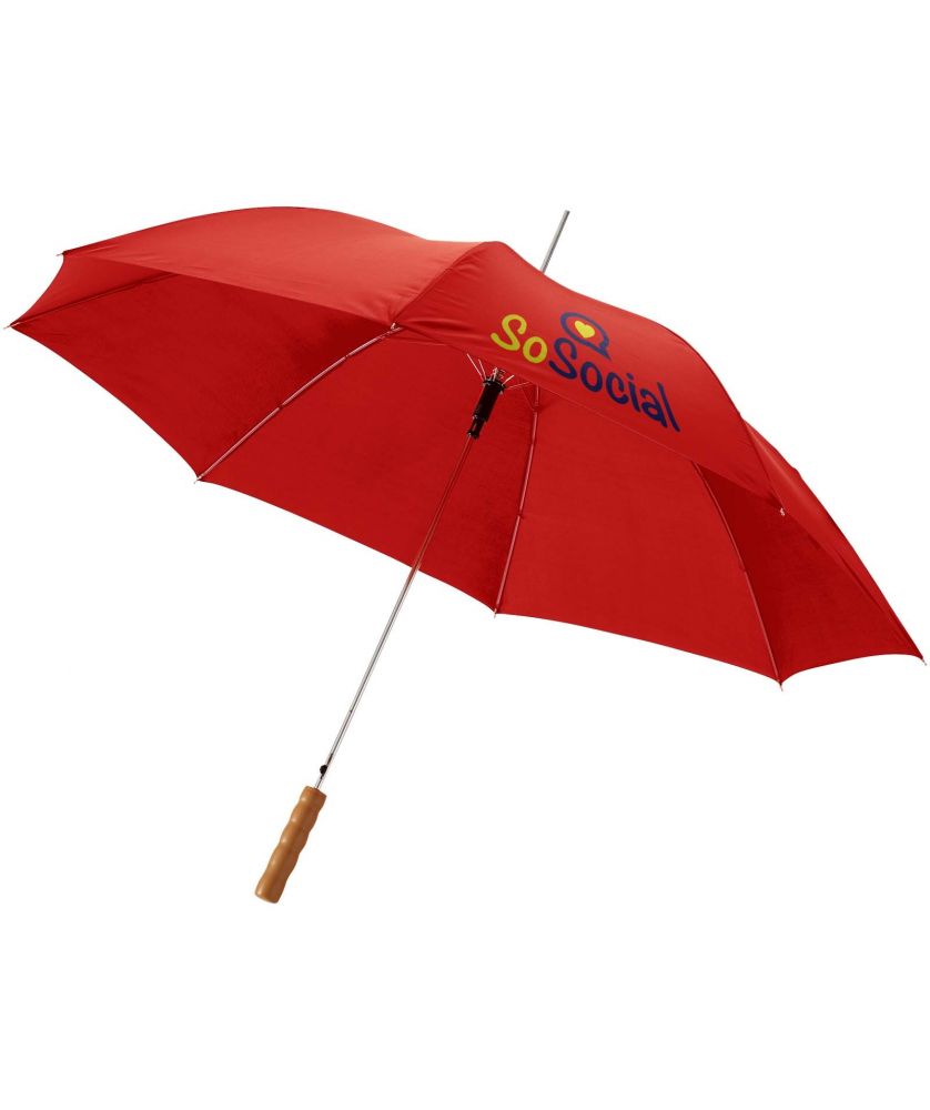 Parapluie personnalisé automatique poignée bois Lisa 23 pouces Parapluies publicitaire