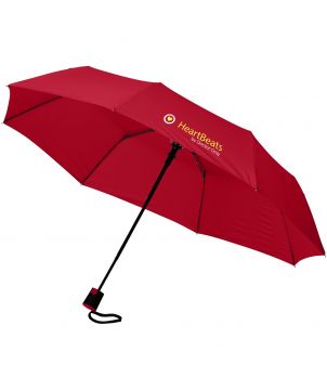 Parapluie pliable personnalisé automatique Wali 21 pouces Parapluies publicitaire