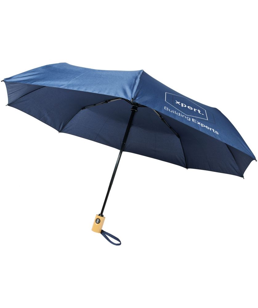 Parapluie pliable personnalisé recyclé RPET Bo 21 pouces Parapluies publicitaire