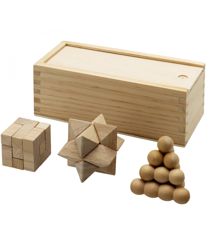 Jeux et Jouets - Casse-tête chinois Brainiac 3 pièces en bois | PRINTECOM