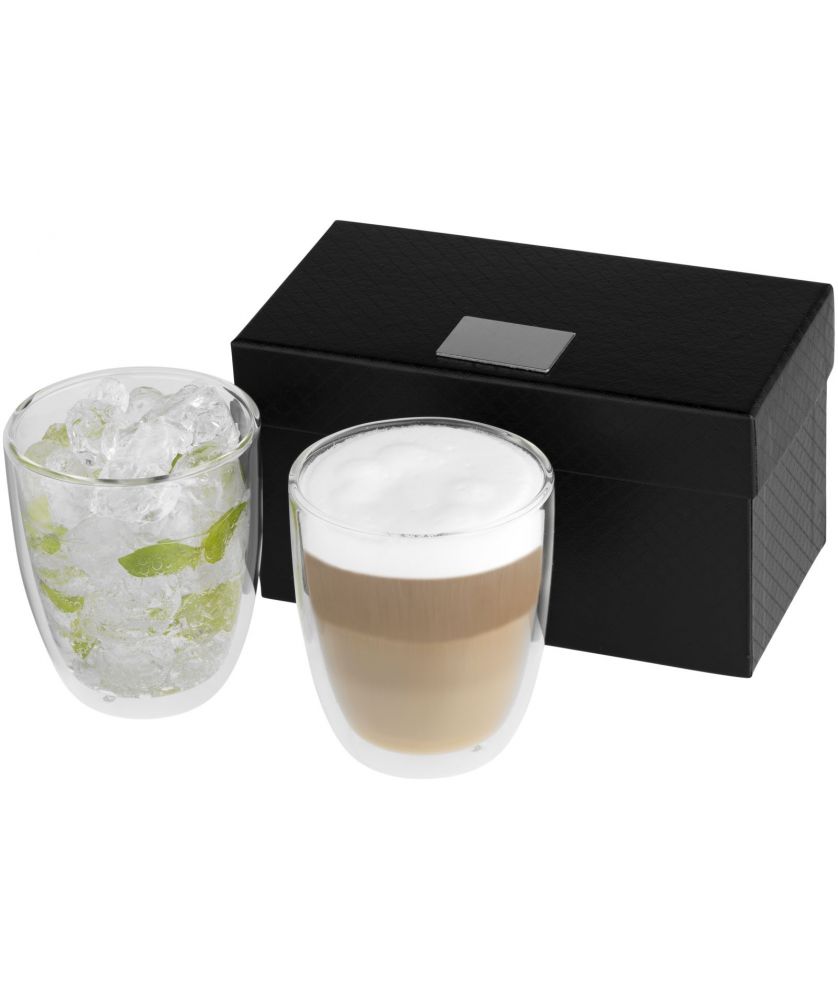Ensemble de 2 verres double paroi 290 ml personnalisé Boda Vaisselle publicitaire
