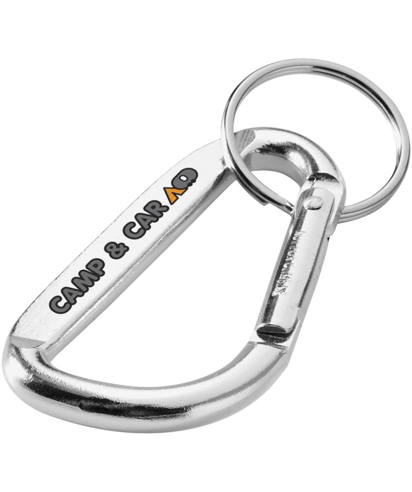 Porte-clés mousqueton en aluminium personnalisé Timor Porte-clés publicitaire