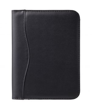 Conférencier A5 avec bloc-notes personnalisé Ebony Conférenciers publicitaire