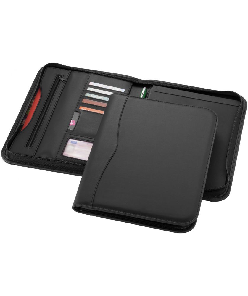 Conférencier A4 zippé personnalisé Ebony Conférenciers publicitaire