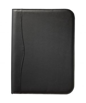 Conférencier A4 zippé personnalisé Ebony Conférenciers publicitaire