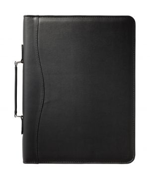 Conférencier serviette A4 zippé personnalisé Ebony