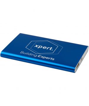 Batterie externe en aluminium 4 000 mAh personnalisée Pep Chargeurs et Batteries publicitaire