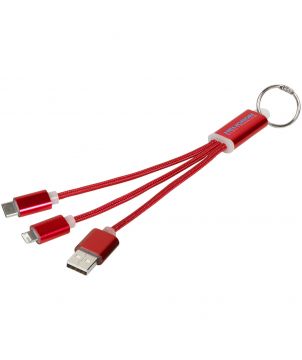 Câble de charge 3 en 1 porte-clés en métal personnalisé Metal Porte-clés publicitaire