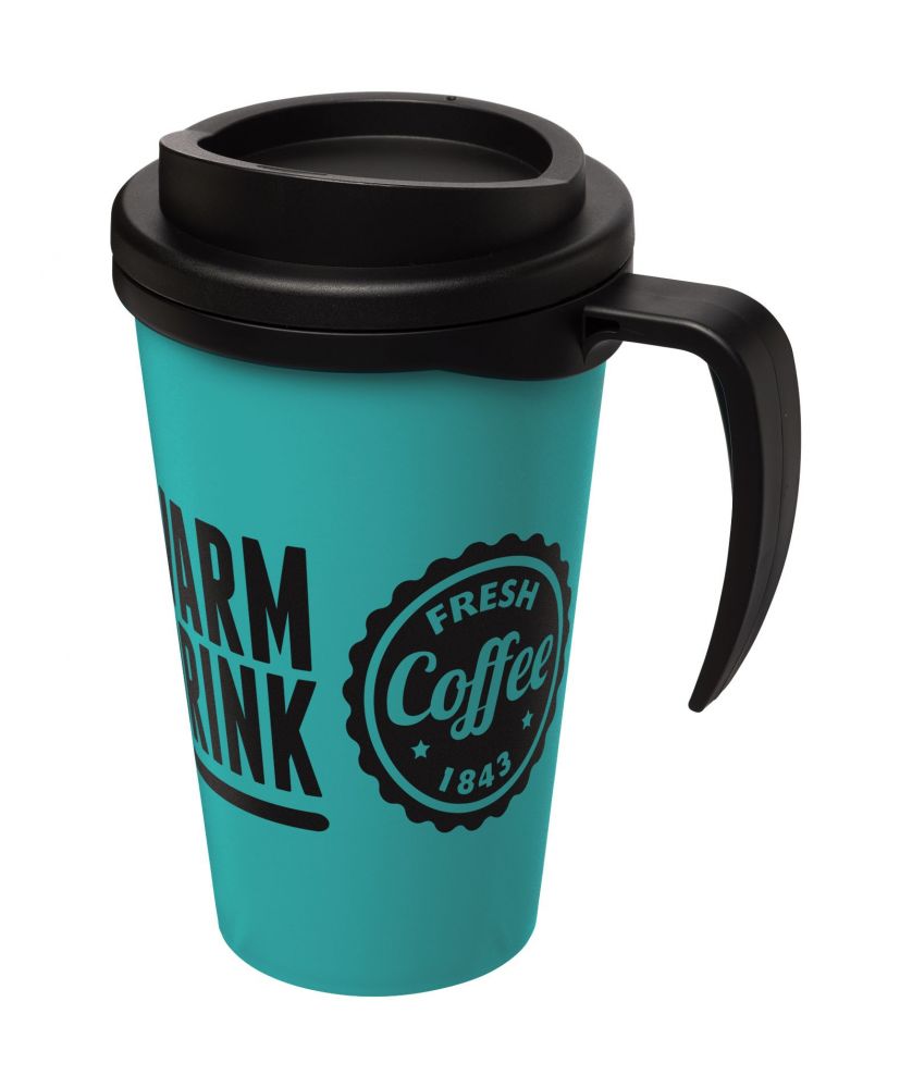 Mug isotherme personnalisé à poignée 350 ml Americano® Grande Mugs isothermes publicitaire