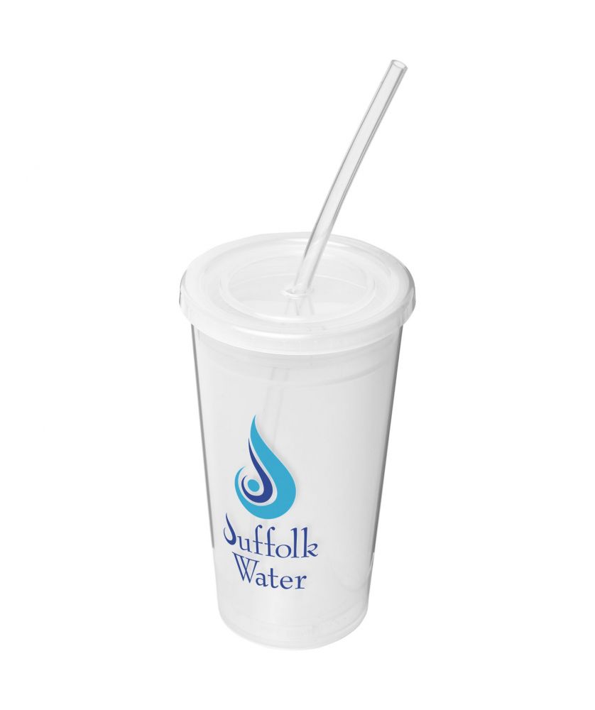 Gobelet isotherme personnalisé avec paille 350 ml Stadium Gobelets et mugs publicitaire
