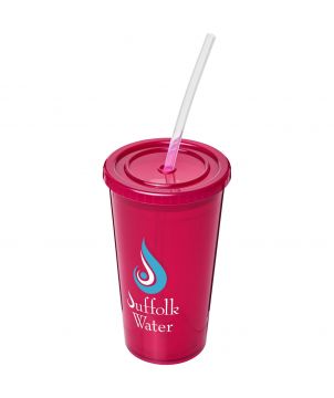 Gobelet isotherme personnalisé avec paille 350 ml Stadium Gobelets et mugs publicitaire