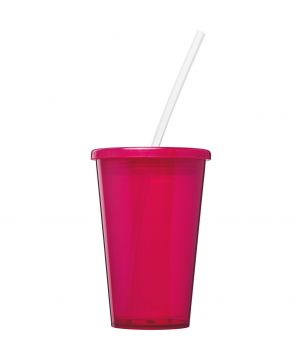 Gobelet isotherme personnalisé avec paille 350 ml Stadium Gobelets et mugs publicitaire