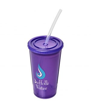 Gobelet isotherme personnalisé avec paille 350 ml Stadium Gobelets et mugs publicitaire